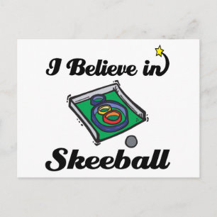 i believe in skeeball postcard