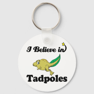 i believe in tadpoles key ring
