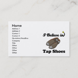 i believe in tap shoes business card