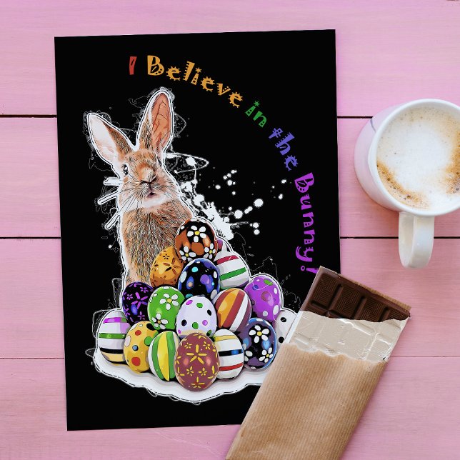 I Believe in the Bunny! Easter Bunny Eggs Card (I Believe in the Bunny! Easter Bunny Eggs. Note Card )