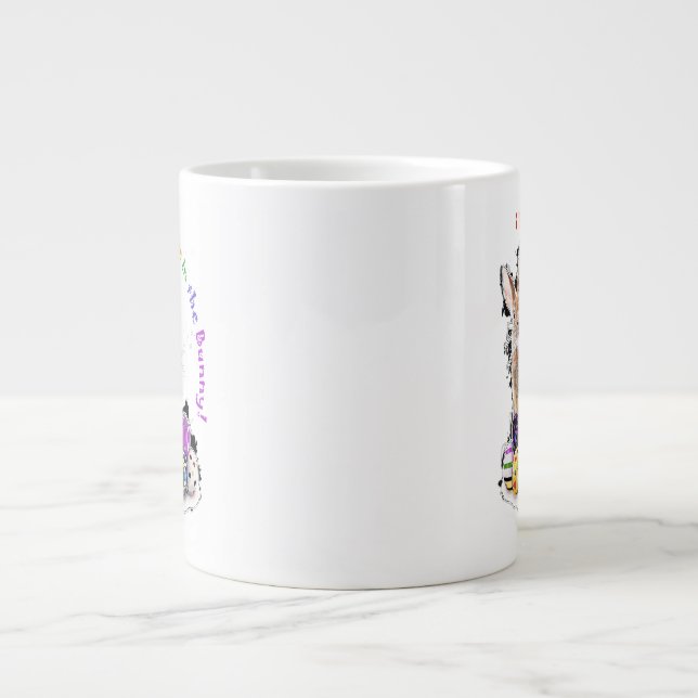 I Believe in the Bunny! Easter Bunny Eggs Large Coffee Mug (Front)