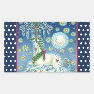 I BELIEVE IN THE CHRISTMAS UNICORN, HORSE STICKERS