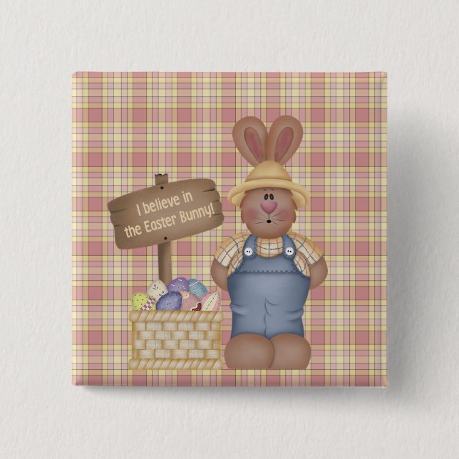 I Believe in the Easter Bunny Button (Front)