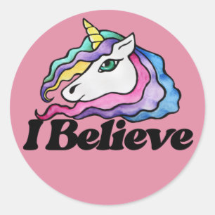 I Believe in Unicorns                              Classic Round Sticker