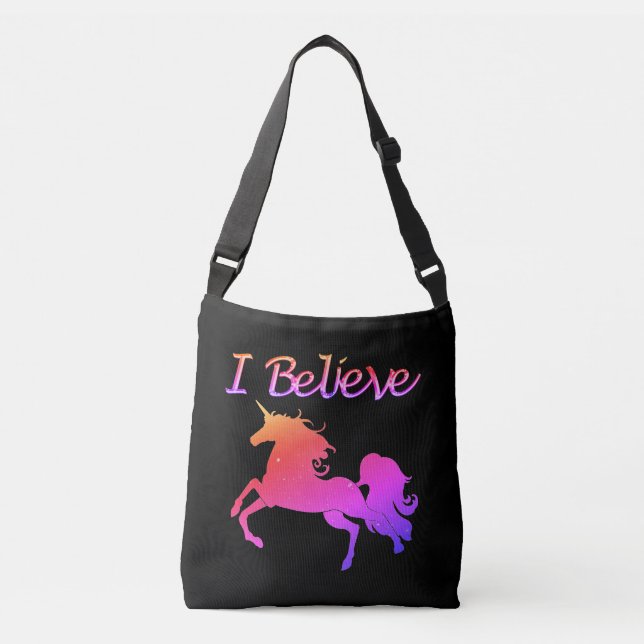 I Believe in Unicorns Crossbody Bag (Front)