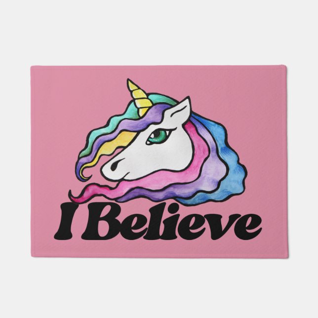 I Believe in Unicorns                              Doormat (Front)