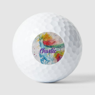 I Believe In Unicorns Rainbow Cute Girls Sticker Golf Balls