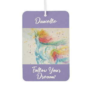 I Believe In Unicorns Rainbow Follow Your Dreams Car Air Freshener