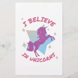 I Believe In Unicorns Stationery