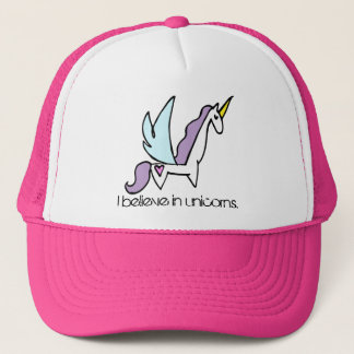 I believe in unicorns trucker hat