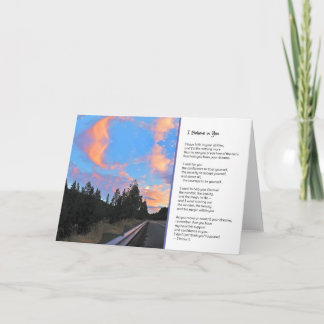 I Believe in You... Card