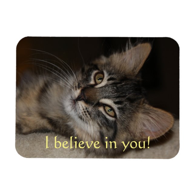 I Believe In You Cat Magnet (Horizontal)