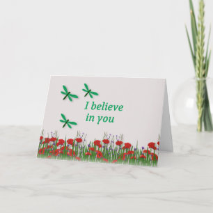 "I Believe in You" Encouragement with Dragonflies Card