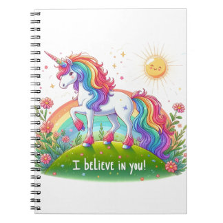 I believe in you … unicorns notebook