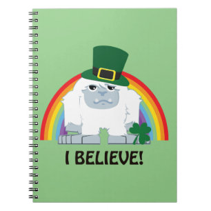 I Believe! Leprechaun Yeti Notebook