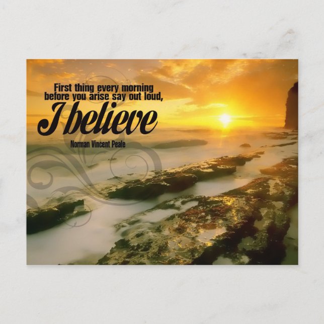 I Believe Motivational Postcard (Front)