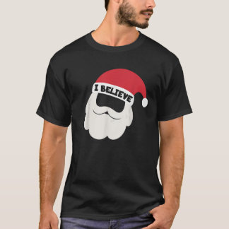 I Believe Santa Beard Family Christmas Pajama I Be T-Shirt