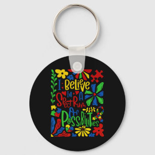 I Belive In A Spectrum Of Possibilities Autism Key Ring