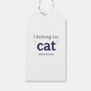 I Belong to Cat Gift Tags