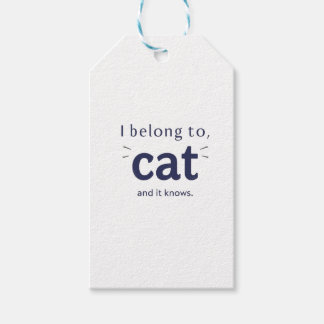 I Belong to Cat Gift Tags