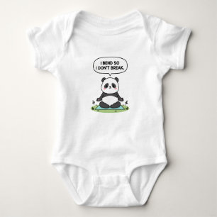 “I Bend So I Don’t Break” panda design Baby Bodysuit