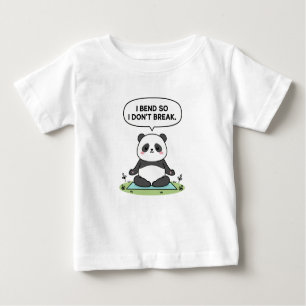“I Bend So I Don’t Break” panda design Baby T-Shirt