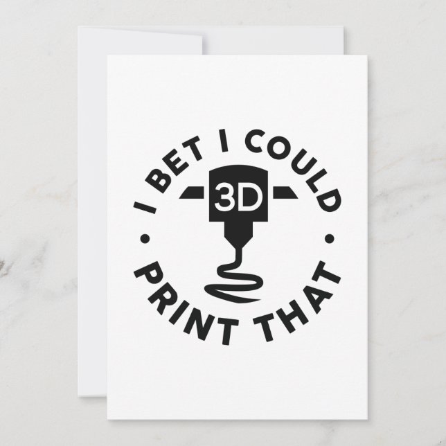 I Bet I Could Print That Thank You Card (Front)