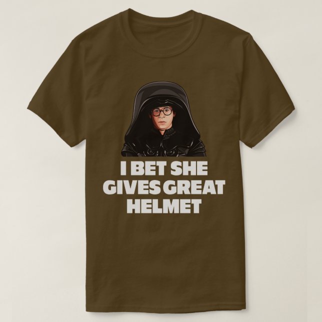 I bet she gives great helmet T-Shirt (Design Front)