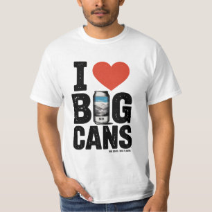 I ❤ BIG CANS Vintage Beer Design – Funny Retro  T-Shirt