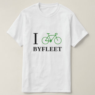 I Bike BYFLEET (Green Bicycle Icon) T-Shirt