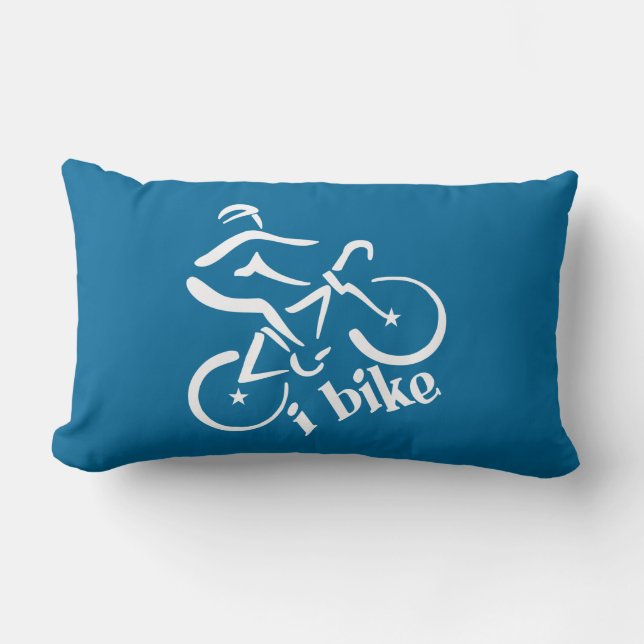 I BIKE custom throw pillow (Front)