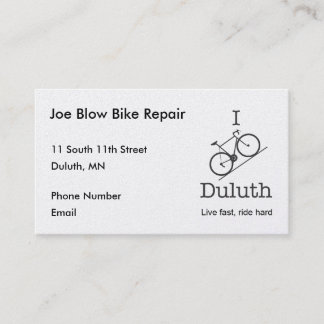 I Bike Duluth Appointment Card
