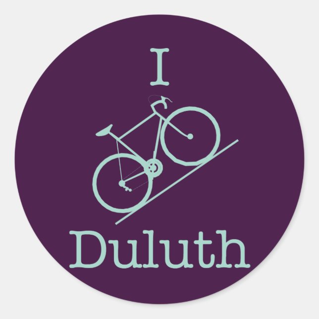 I Bike Duluth Classic Round Sticker (Front)