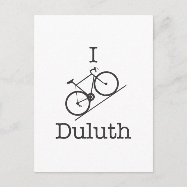 I Bike Duluth Postcard (Front)