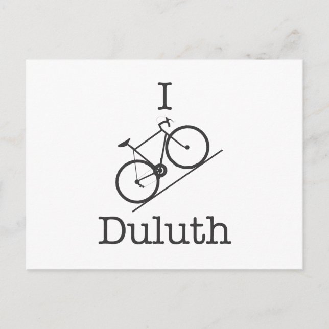 I Bike Duluth Postcard (Front)