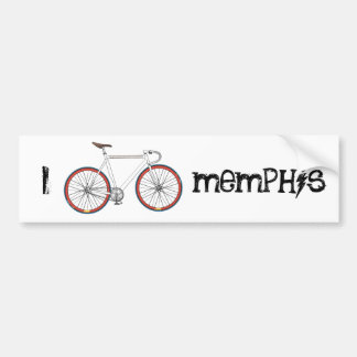 I bike Memphis Bumper Sticker