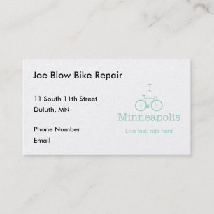 I Bike Minneapolis Appointment Card