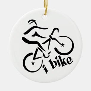 I BIKE ornament, customise Ceramic Ornament