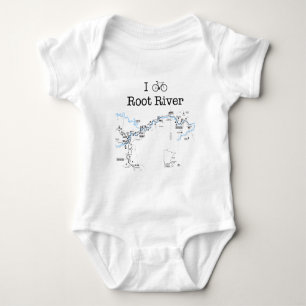 I Bike Root River Baby Bodysuit