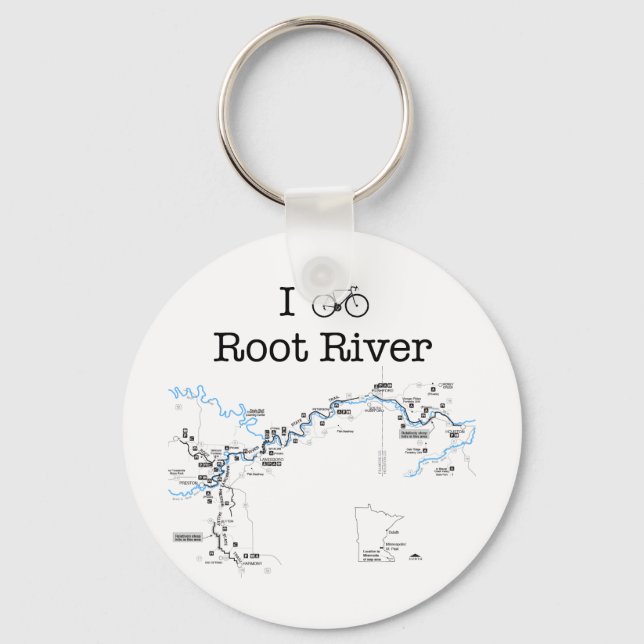 I Bike Root River Key Ring (Front)