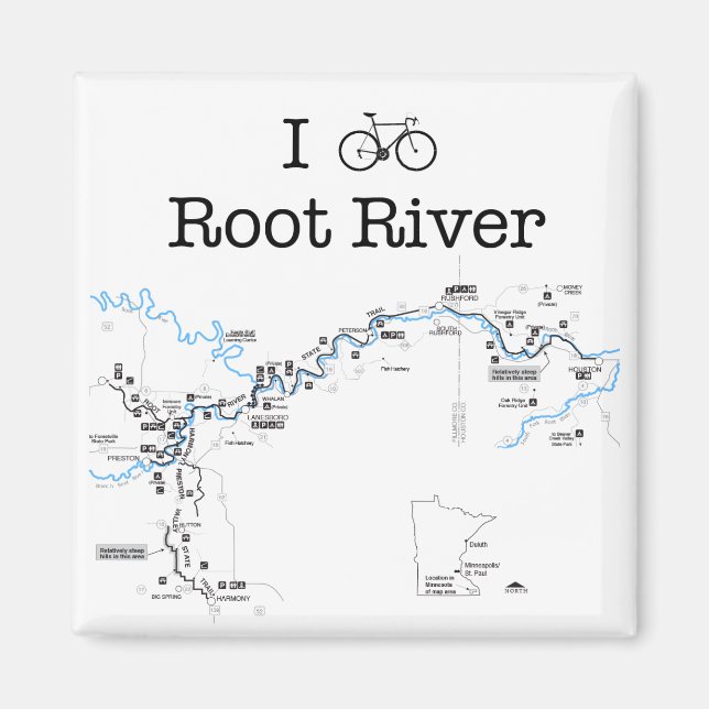 I Bike Root River Magnet (Front)