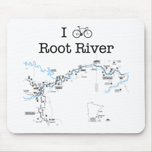 I Bike Root River Mouse Pad