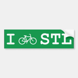I Bike STL for your vehicle Bumper Sticker