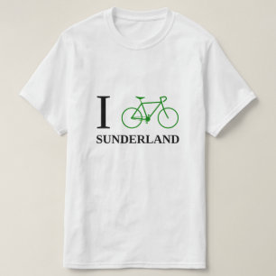 I Bike SUNDERLAND (Green Bicycle Icon) T-Shirt