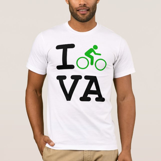 I Bike VA T-Shirt (Front)