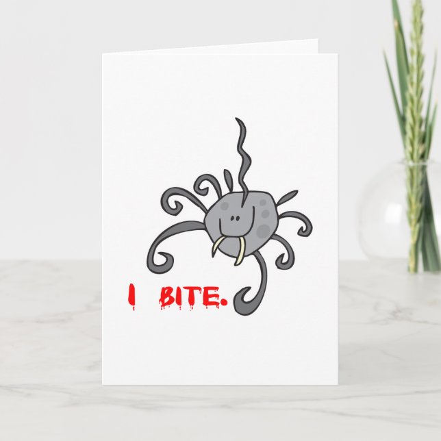 i bite cute spider card (Front)