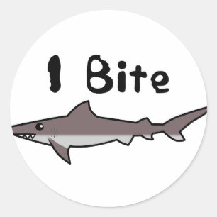 I Bite - Shark Classic Round Sticker