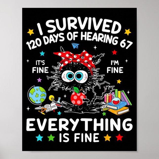 I Black Cat Survived 120 Days Poster (Front)