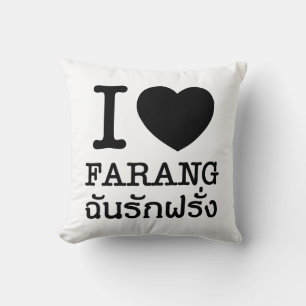I Black Heart (Love) Farang Cushion