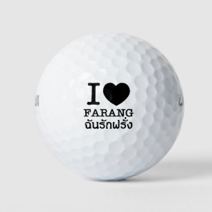 I Black Heart (Love) Farang Golf Balls